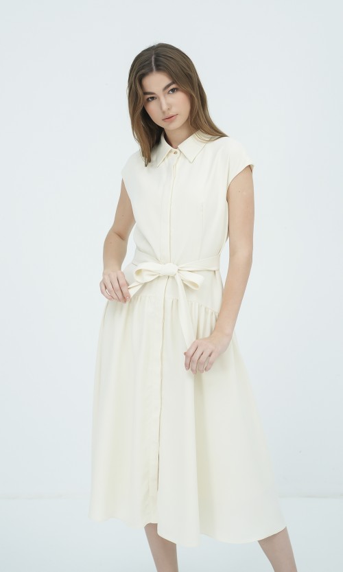 SIXDO Woven Flared Dress for Women